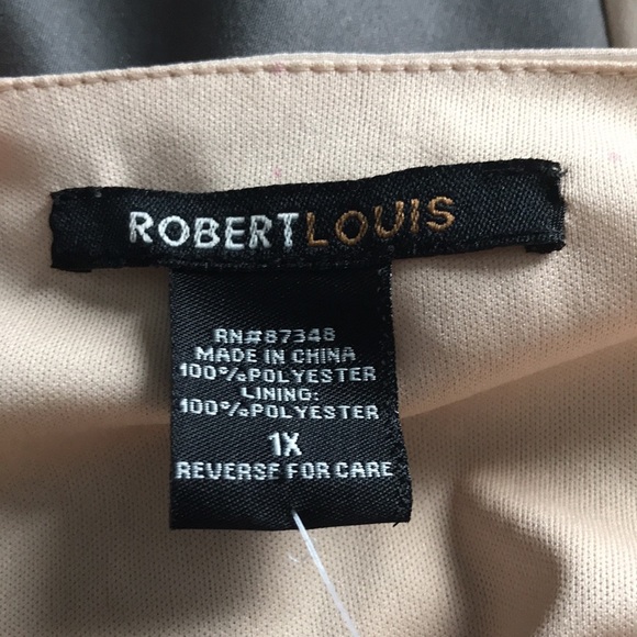 ROBERT LOUIS Moonlight mini dress raised dot pattern sheer with inner lining 1X - Picture 4 of 12